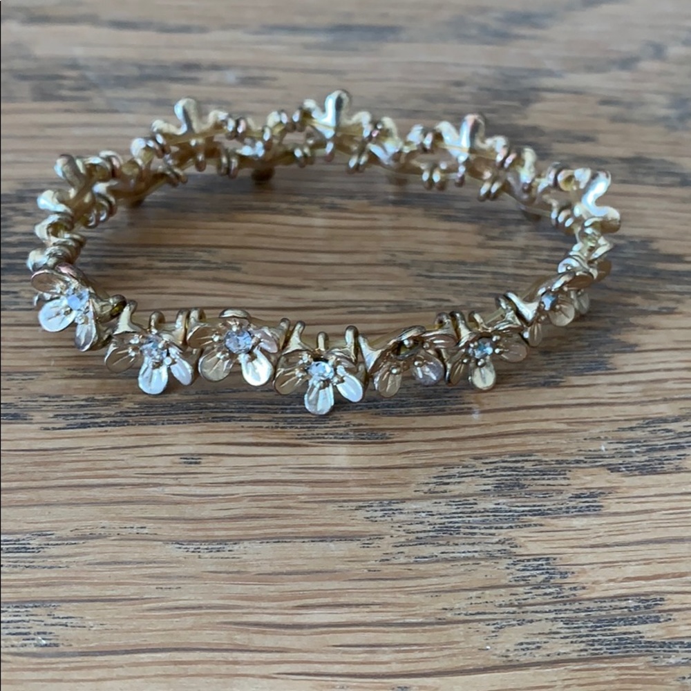 Gold floral bracelet